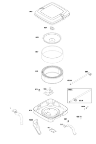 Air Cleaner Group Diagram and Parts List for 356447-0707-G1 200000 - 399999 Briggs and Stratton Engine
